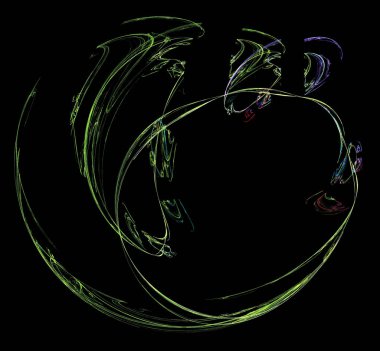 Dijital fraktal resimlerinden birinin resmi