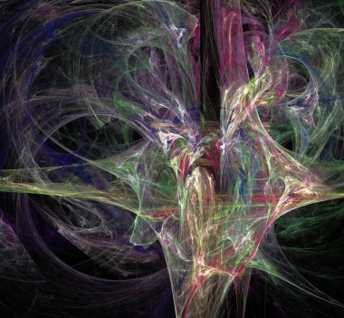 Dijital fraktal resimlerinden birinin resmi