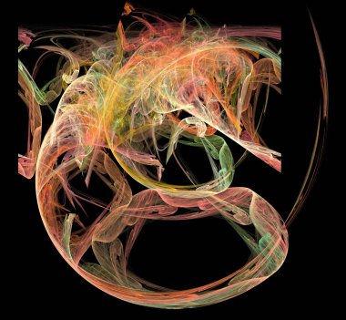 Dijital fraktal resimlerinden birinin resmi