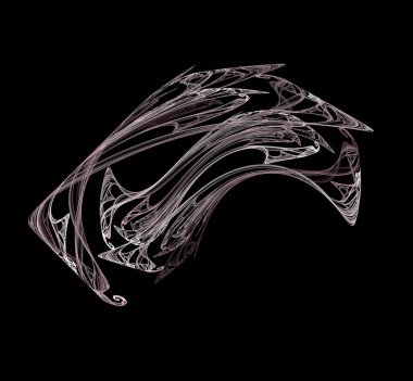 Dijital fraktal resimlerinden birinin resmi