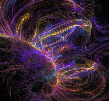 Dijital fraktal resimlerinden birinin resmi