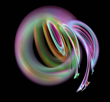 Dijital fraktal resimlerinden birinin resmi