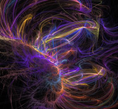 Dijital fraktal resimlerinden birinin resmi