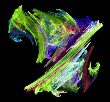 Dijital fraktal resimlerinden birinin resmi