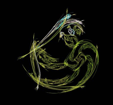 Dijital fraktal resimlerinden birinin resmi