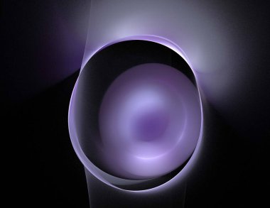 Siyah Renk Üzerine Bir Dijital Fraktal Resmi