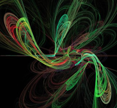 Dijital fraktal resimlerinden birinin resmi