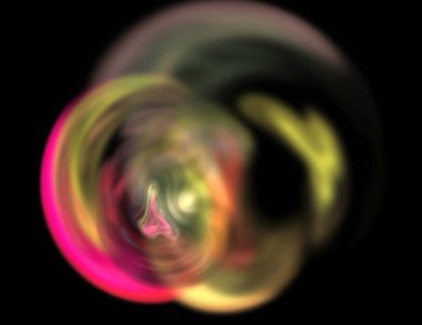 Siyah Renk Üzerine Bir Dijital Fraktal Resmi