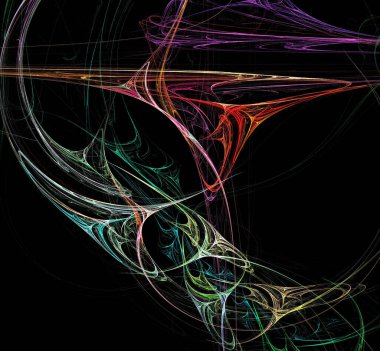 Dijital fraktal resimlerinden birinin resmi