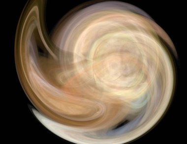 Siyah Renk Üzerine Bir Dijital Fraktal Resmi