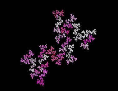 Siyah Renk Üzerine Bir Dijital Fraktal Resmi