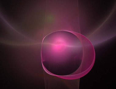 Siyah Renk Üzerine Bir Dijital Fraktal Resmi