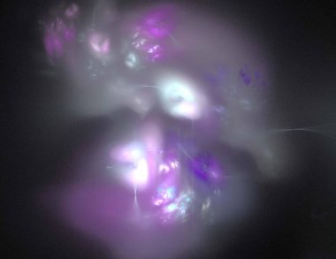 Siyah Renk Üzerine Bir Dijital Fraktal Resmi