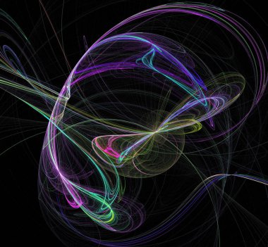 Dijital fraktal resimlerinden birinin resmi