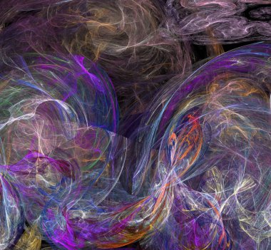 Dijital fraktal resimlerinden birinin resmi