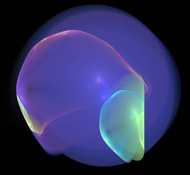 Dijital fraktal resimlerinden birinin resmi