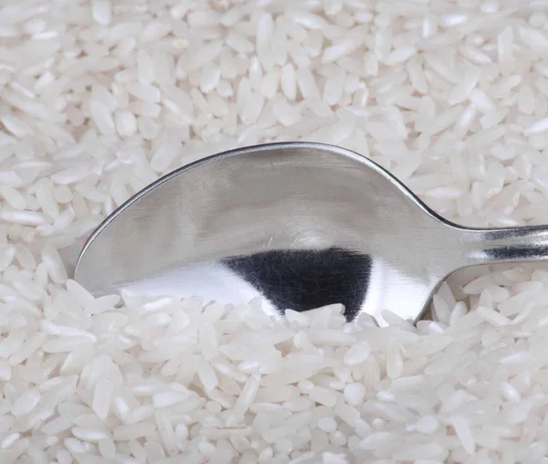 Рисовая Еда Чайная Ложка — стоковое фото