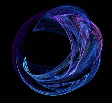 Dijital fraktal resimlerinden birinin resmi