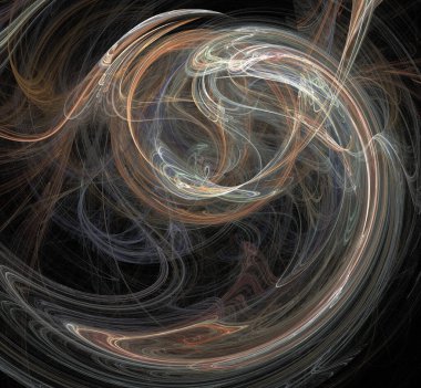 Dijital fraktal resimlerinden birinin resmi