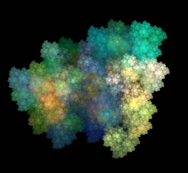 Dijital fraktal resimlerinden birinin resmi