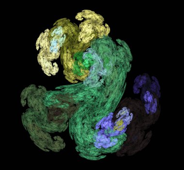 Dijital fraktal resimlerinden birinin resmi