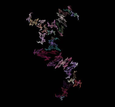 Dijital fraktal resimlerinden birinin resmi