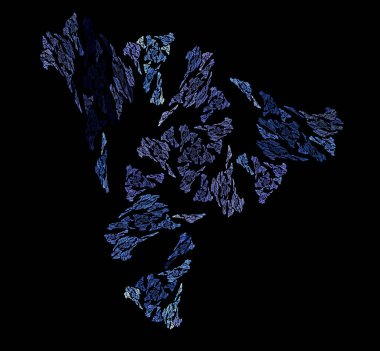 Dijital fraktal resimlerinden birinin resmi