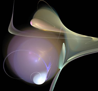 Dijital fraktal resimlerinden birinin resmi