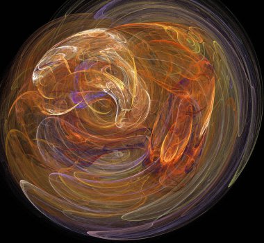 Dijital fraktal resimlerinden birinin resmi