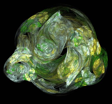 Dijital fraktal resimlerinden birinin resmi