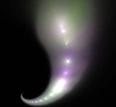 Dijital fraktal resimlerinden birinin resmi