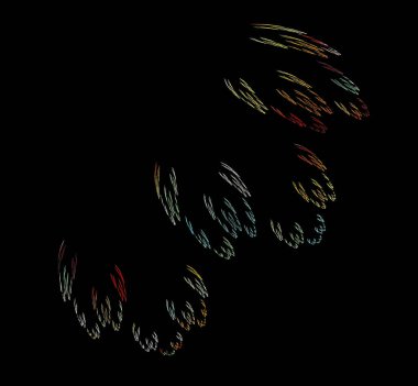 Dijital fraktal resimlerinden birinin resmi