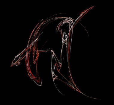 Dijital fraktal resimlerinden birinin resmi