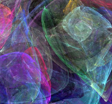 Dijital fraktal resimlerinden birinin resmi