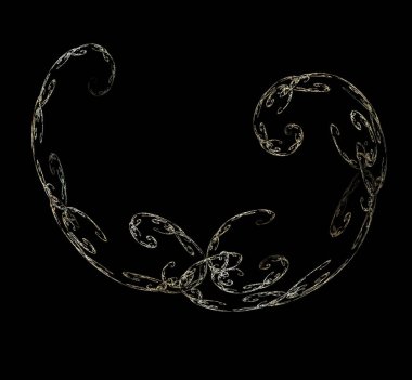 Dijital fraktal resimlerinden birinin resmi