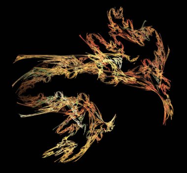 Dijital fraktal resimlerinden birinin resmi