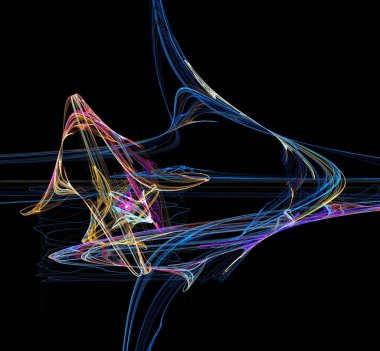 Dijital fraktal resimlerinden birinin resmi