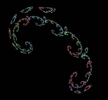 Dijital fraktal resimlerinden birinin resmi