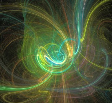 Dijital fraktal resimlerinden birinin resmi