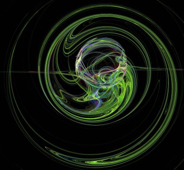 Dijital fraktal resimlerinden birinin resmi