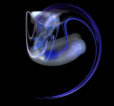 Dijital fraktal resimlerinden birinin resmi