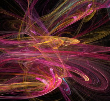 Dijital fraktal resimlerinden birinin resmi