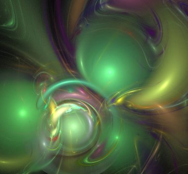 Dijital fraktal resimlerinden birinin resmi