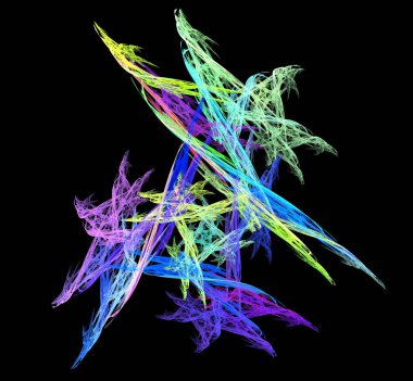 Dijital fraktal resimlerinden birinin resmi