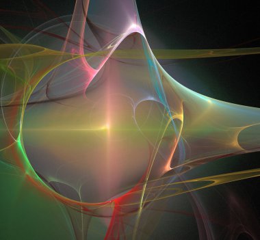 Dijital fraktal resimlerinden birinin resmi