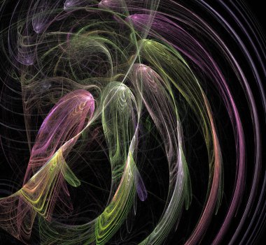 Dijital fraktal resimlerinden birinin resmi