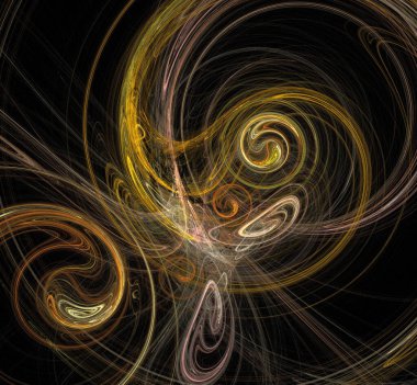 Dijital fraktal resimlerinden birinin resmi