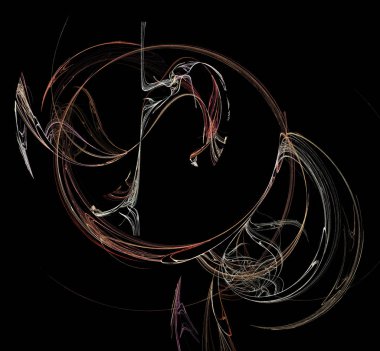 Dijital fraktal resimlerinden birinin resmi