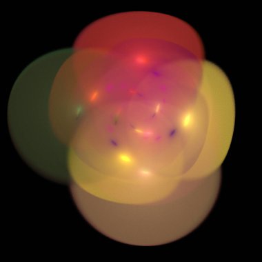 Siyah arkaplanda dijital fraktal