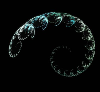 Dijital fraktal resimlerinden birinin resmi